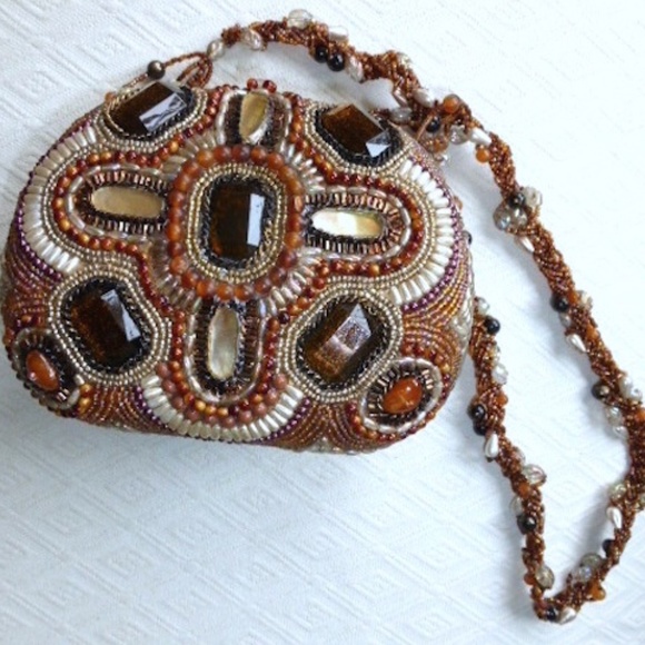 New MARY FRANCES PEARL BEADED EVENING Shoulder Bag - Picture 2 of 6